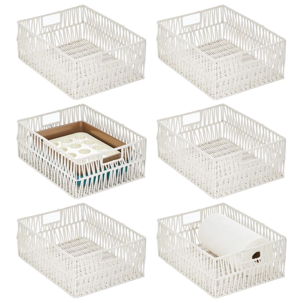 Cotton Rope Basket 16 x 12 x 6 Cotton Rope Basket 16 X 12 X 6 -mDesign 1000 BLOGSquare JPG 21426MDK Outline