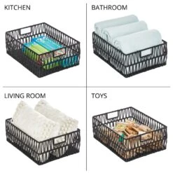 Cotton Rope Basket 16 X 12 X 6 5 Cotton Rope Basket 16 X 12 X 6 -mDesign 1000 BLOGSquare JPG 21427MDK Detail