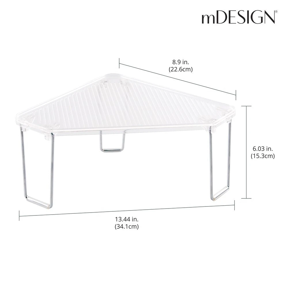 Stackable Corner Bathroom Shelf Riser Stackable Corner Bathroom Shelf Riser -mDesign 1000 BLOGSquare JPG 2867MDK Dimensions