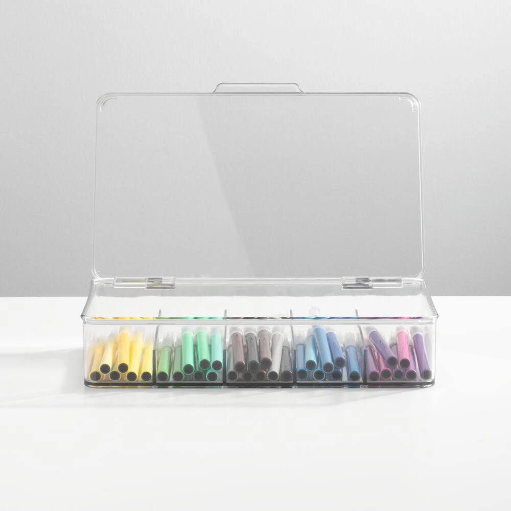 Clear Stackable Craft Bins 7 x 11 x 3 Clear Stackable Craft Bins 7 X 11 X 3 -mDesign 1000 BLOGSquare JPG 3111MDCS SellShot