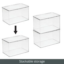 Hinged-Lid Kitchen Storage Box 7 X 11 X 6.5 4 Hinged-Lid Kitchen Storage Box 7 X 11 X 6.5 -mDesign 1000 BLOGSquare JPG 3922MDK Detail