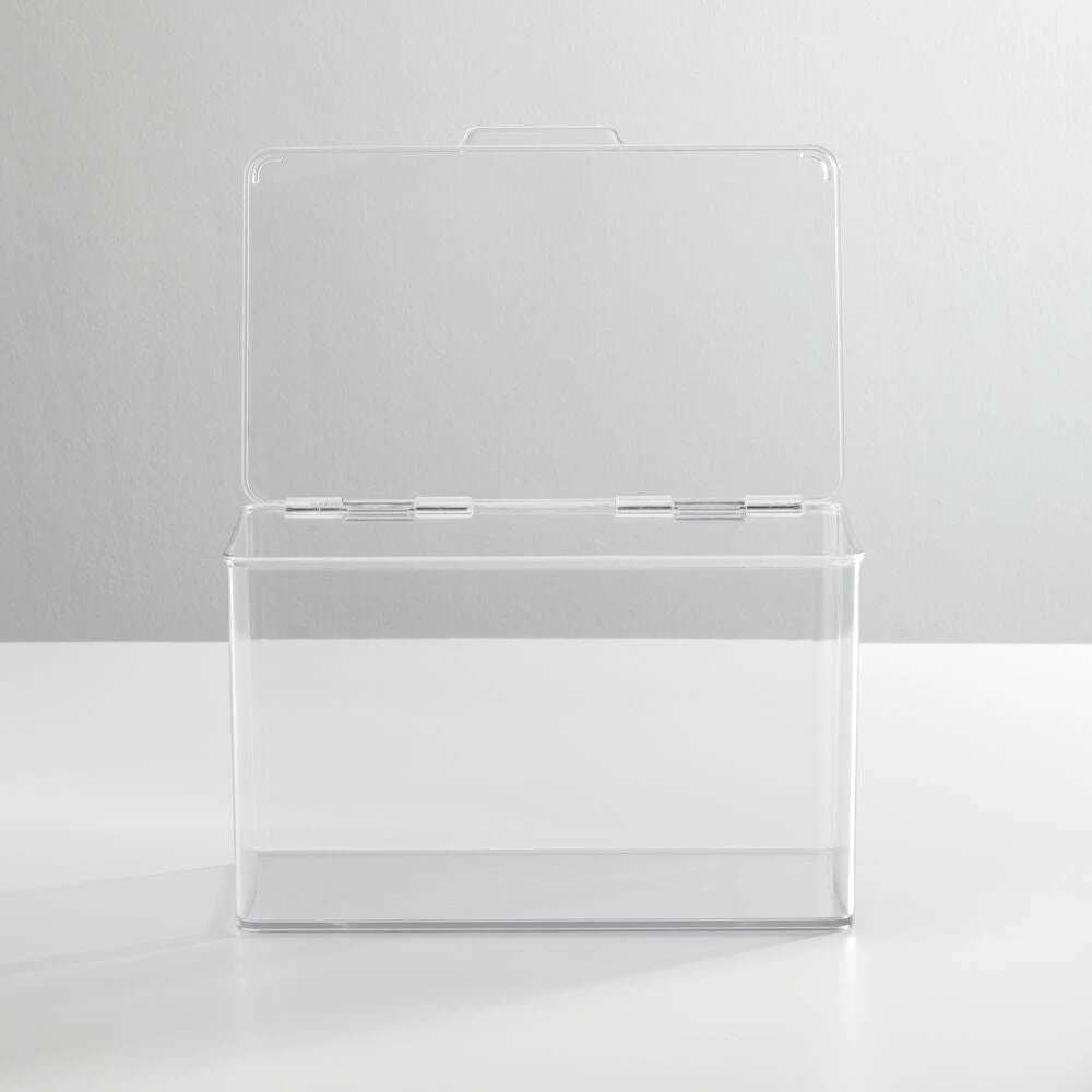 Hinged-Lid Bathroom Storage Box 7 x 11 x 6.5 Hinged-Lid Bathroom Storage Box 7 X 11 X 6.5 -mDesign 1000 BLOGSquare JPG 3922MDK SellShot 1