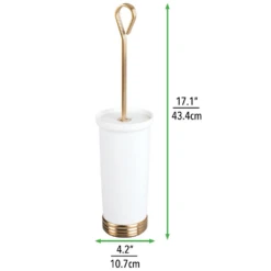 Toilet Bowl Brush With Wire Handle + Holder 2 Toilet Bowl Brush With Wire Handle + Holder -mDesign 1000 BLOGSquare JPG 8551MDBST Dimensions