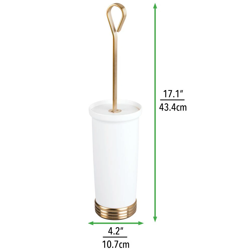 Toilet Bowl Brush with Wire Handle + Holder Toilet Bowl Brush With Wire Handle + Holder -mDesign 1000 BLOGSquare JPG 8551MDBST Dimensions