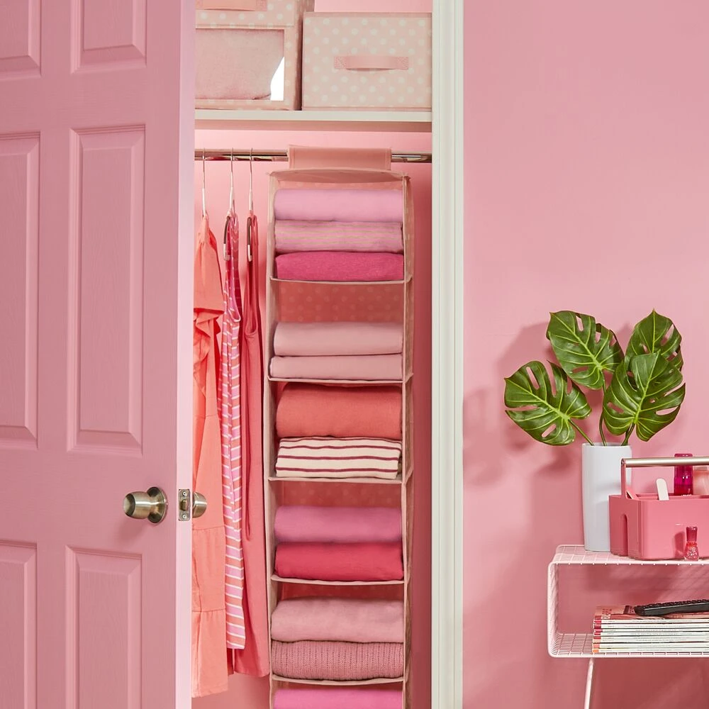 6-Shelf Hanging Closet Organizer 6-Shelf Hanging Closet Organizer -mDesign 1000 BLOGSquare JPG BarbieCloset Environment 1