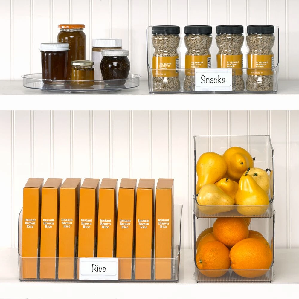 Open Front Bin with Label Holder 6.5 x 12.5 x 6 Open Front Bin With Label Holder 6.5 X 12.5 X 6 -mDesign 1000 BLOGSquare JPG PantryOrganization Environment 1