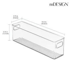 Stackable Breast Milk Bin 15.5 X 3.75 X 4.75 2 Stackable Breast Milk Bin 15.5 X 3.75 X 4.75 -mDesign 1000 BLOGSquare JPG RFQ8341clear Dimensions 96ef301a 5406 4431 b5d1 cb49ec15d86b