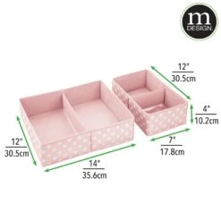 Divided Fabric Drawer Organizers 11 Divided Fabric Drawer Organizers -mDesign 1000 Square JPG 00599MDCO Dimensions