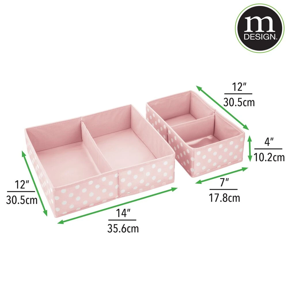 Divided Fabric Drawer Organizers Divided Fabric Drawer Organizers -mDesign 1000 Square JPG 00599MDCO Dimensions