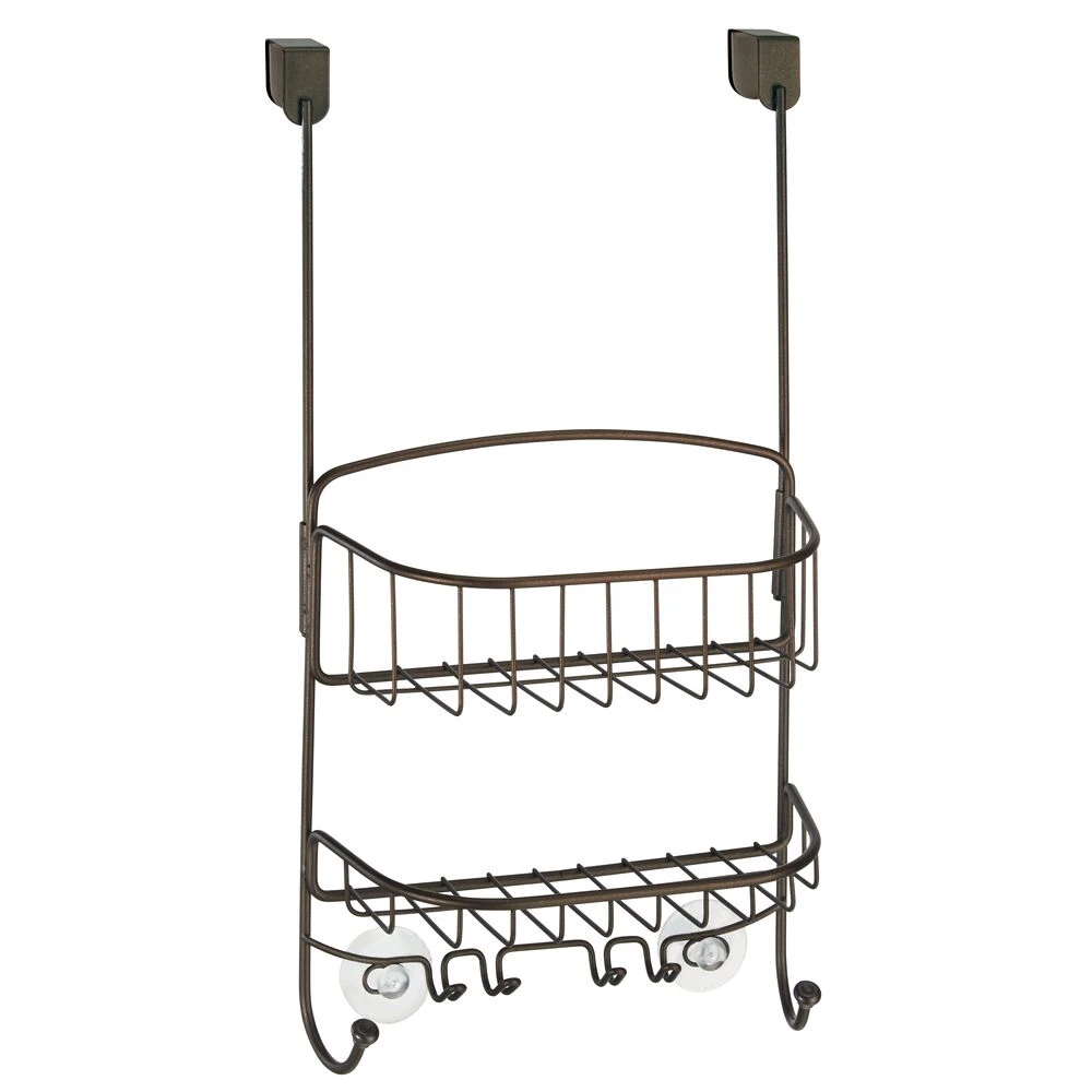 Over-the-Door Shower Caddy with 4 Hooks Over-the-Door Shower Caddy With 4 Hooks -mDesign 1000 Square JPG 00878 Outline 3