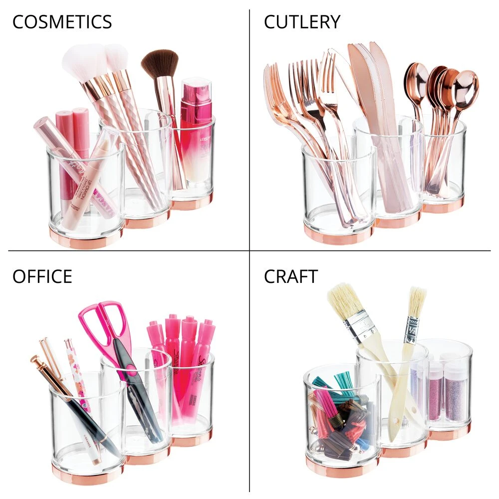 3-Section Cosmetic Organizer 3-Section Cosmetic Organizer -mDesign 1000 Square JPG 02460MDC Detail 1