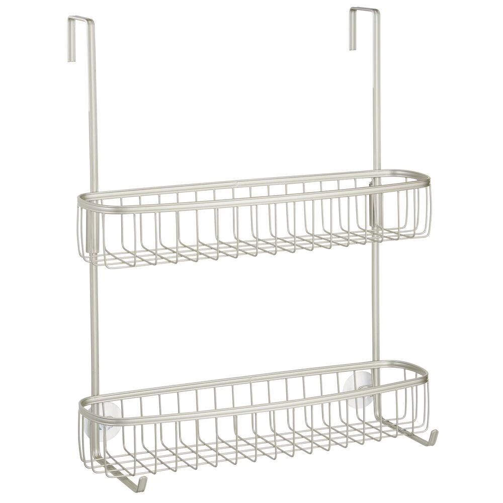 Over-the-Door Shower Caddy with 2 Hooks Over-the-Door Shower Caddy With 2 Hooks -mDesign 1000 Square JPG 02533MDBST.PT05