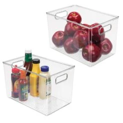 Clear Plastic Bin With Handles 12 X 8 X 8