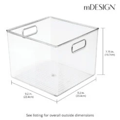 Kitchen Bin With Handles 10 X 10 X 8 2 Kitchen Bin With Handles 10 X 10 X 8 -mDesign 1000 Square JPG 02682MDK Dimensions