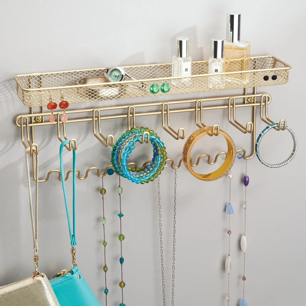 Wall Mounted Jewelry Organizer Wall Mounted Jewelry Organizer -mDesign 1000 Square JPG 0279MDCO Environment