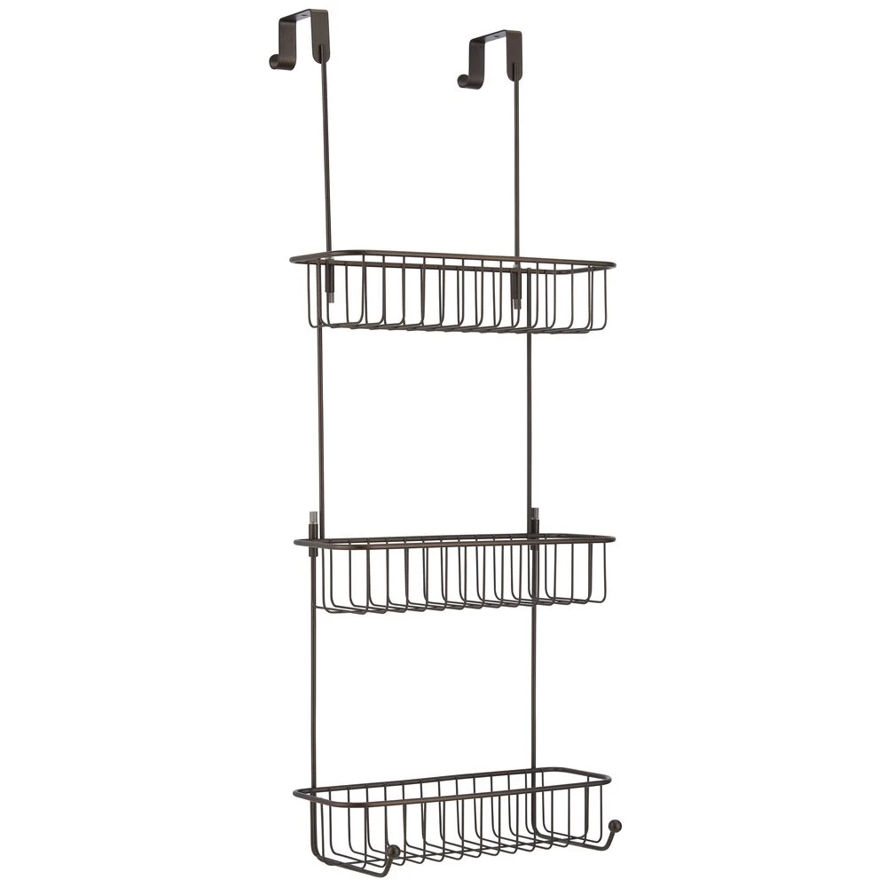 3-Tier Over-the-Door Shower Caddy with 2 Hooks 3-Tier Over-the-Door Shower Caddy With 2 Hooks -mDesign 1000 Square JPG 02849MDBST.PT06