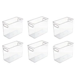 Tall Kitchen Bin With Handles 9.5 X 4.5 X 8 7 Tall Kitchen Bin With Handles 9.5 X 4.5 X 8 -mDesign 1000 Square JPG 02892MDK.PT01