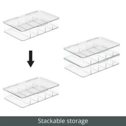 Clear Stackable Craft Bins 7 X 11 X 3 5 Clear Stackable Craft Bins 7 X 11 X 3 -mDesign 1000 Square JPG 0290MDG Detail
