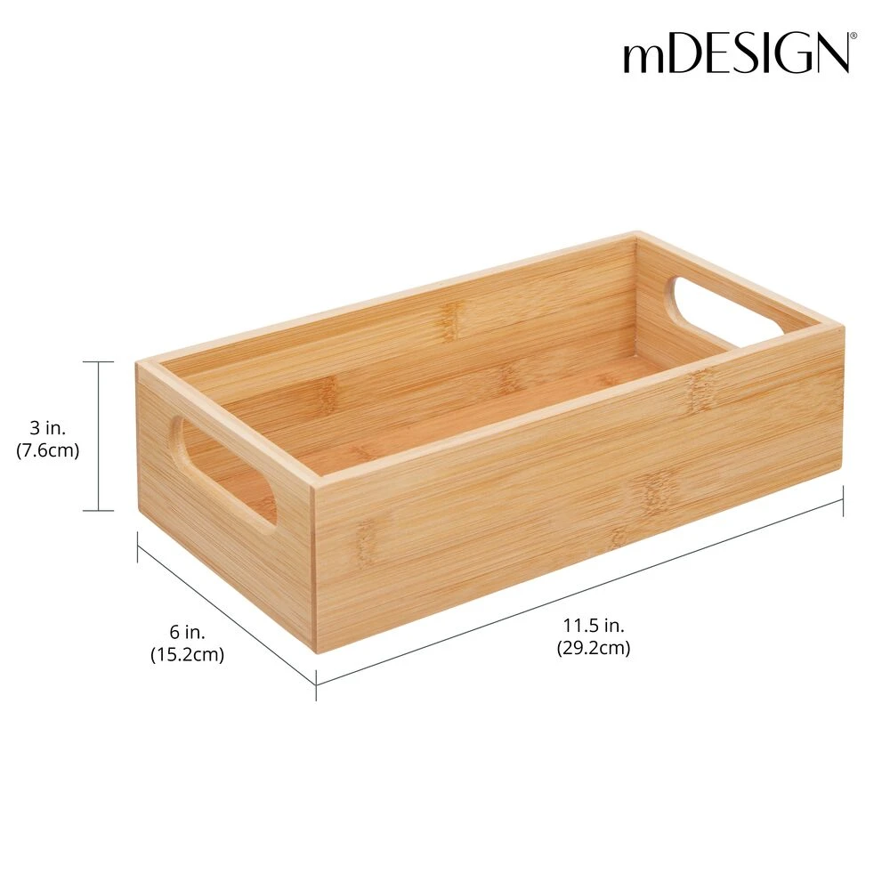 Bamboo Bin 11.5 x 6 x 3 Bamboo Bin 11.5 X 6 X 3 -mDesign 1000 Square JPG 03100MDK Dimensions