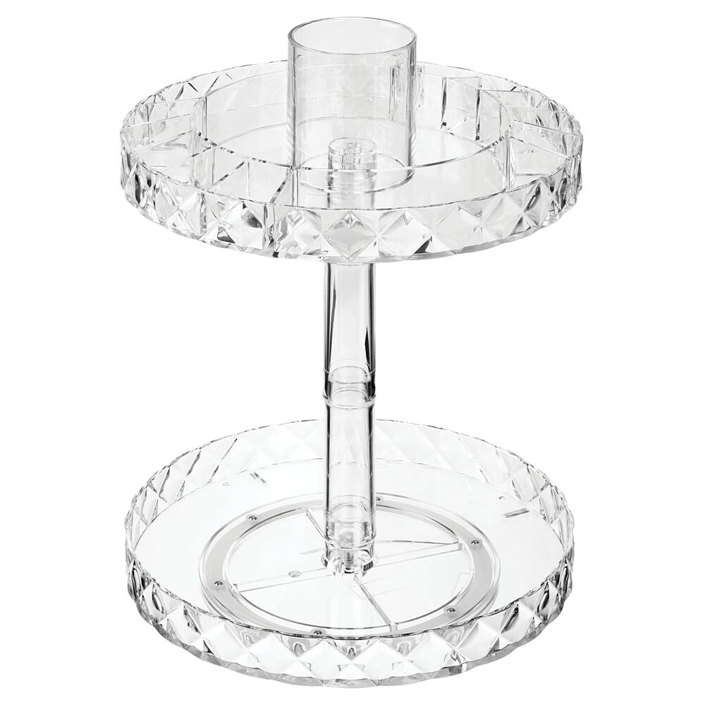10" Acrylic 2-Tier Rotating Makeup Organizer 10" Acrylic 2-Tier Rotating Makeup Organizer -mDesign 1000 Square JPG 03381MDBST.PT05