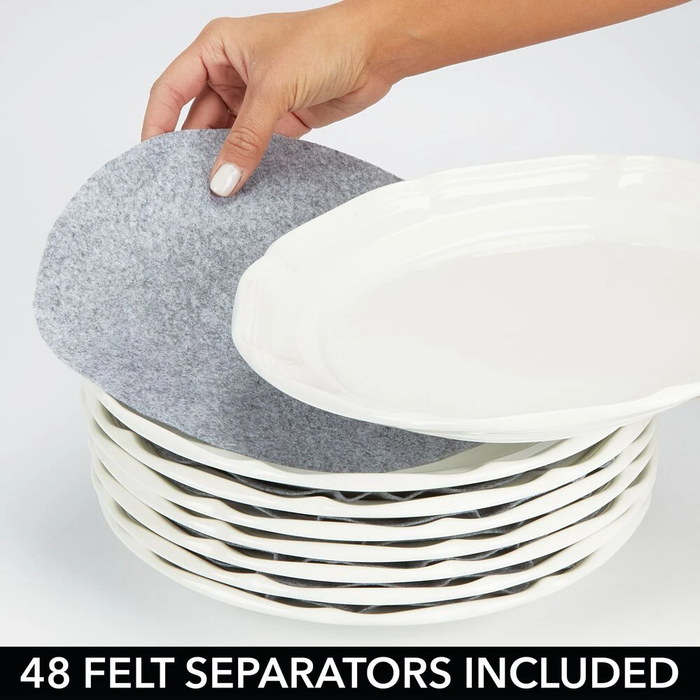 5-Piece Quilted Dinnerware Storage Set with Label Holder 5-Piece Quilted Dinnerware Storage Set With Label Holder -mDesign 1000 Square JPG 03387MDK.PT03