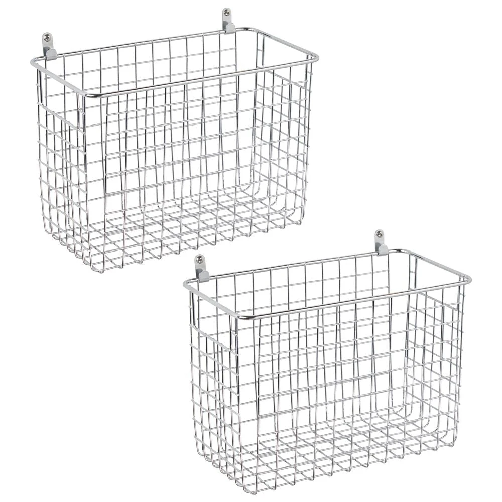 Wire Wall Baskets 6 x 12 x 8 Wire Wall Baskets 6 X 12 X 8 -mDesign 1000 Square JPG 03490MDHS new
