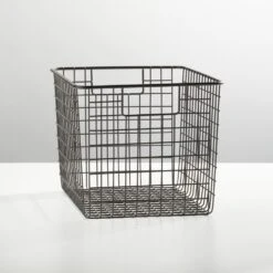 Wire Pantry Basket With Handles 12 X 9 X 8 3 Wire Pantry Basket With Handles 12 X 9 X 8 -mDesign 1000 Square JPG 03571MDK SellShot