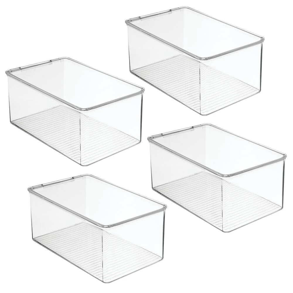 Clear Stackable Shoe Box 12.75 x 7.25 x 5 Clear Stackable Shoe Box 12.75 X 7.25 X 5 -mDesign 1000 Square JPG 03713MDP.PT01