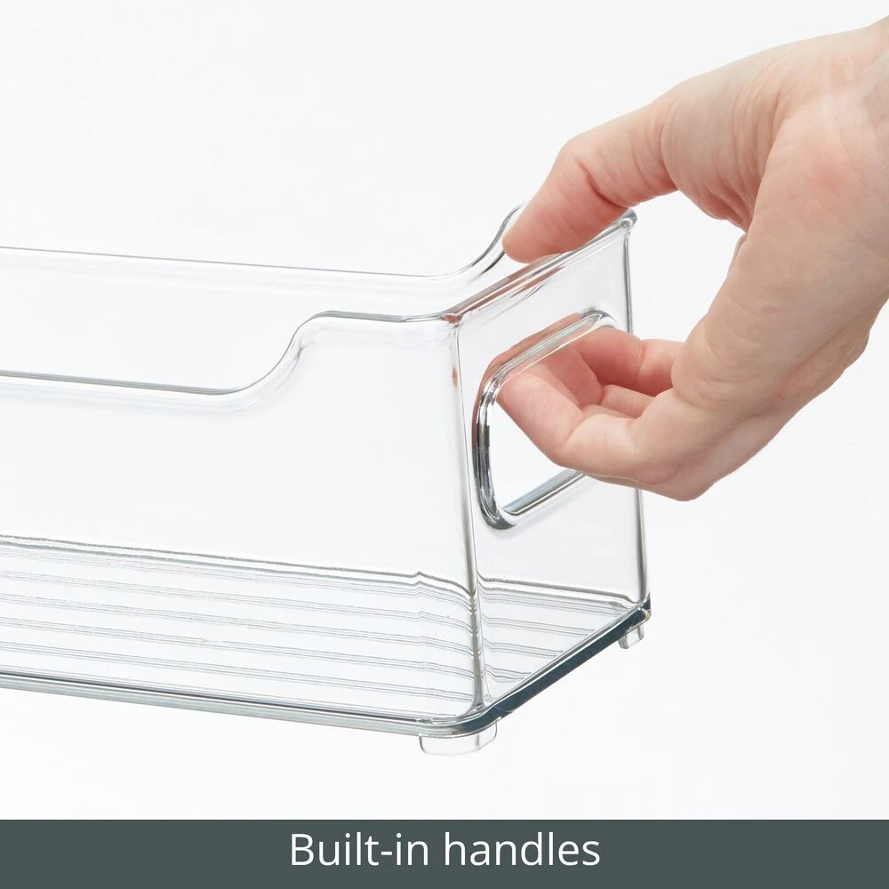 Stackable Refrigerator Bins 14.5 x 4 x 4 Stackable Refrigerator Bins 14.5 X 4 X 4 -mDesign 1000 Square JPG 03959MDK Detail