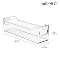 Stackable Refrigerator Bins 14.5 X 4 X 4 2 Stackable Refrigerator Bins 14.5 X 4 X 4 -mDesign 1000 Square JPG 03959MDK Dimensions