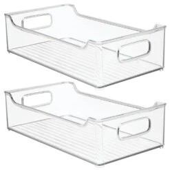 Stackable Kitchen Bin With Handles 14.5 X 8 X 4 6 Stackable Kitchen Bin With Handles 14.5 X 8 X 4 -mDesign 1000 Square JPG 04085MDK
