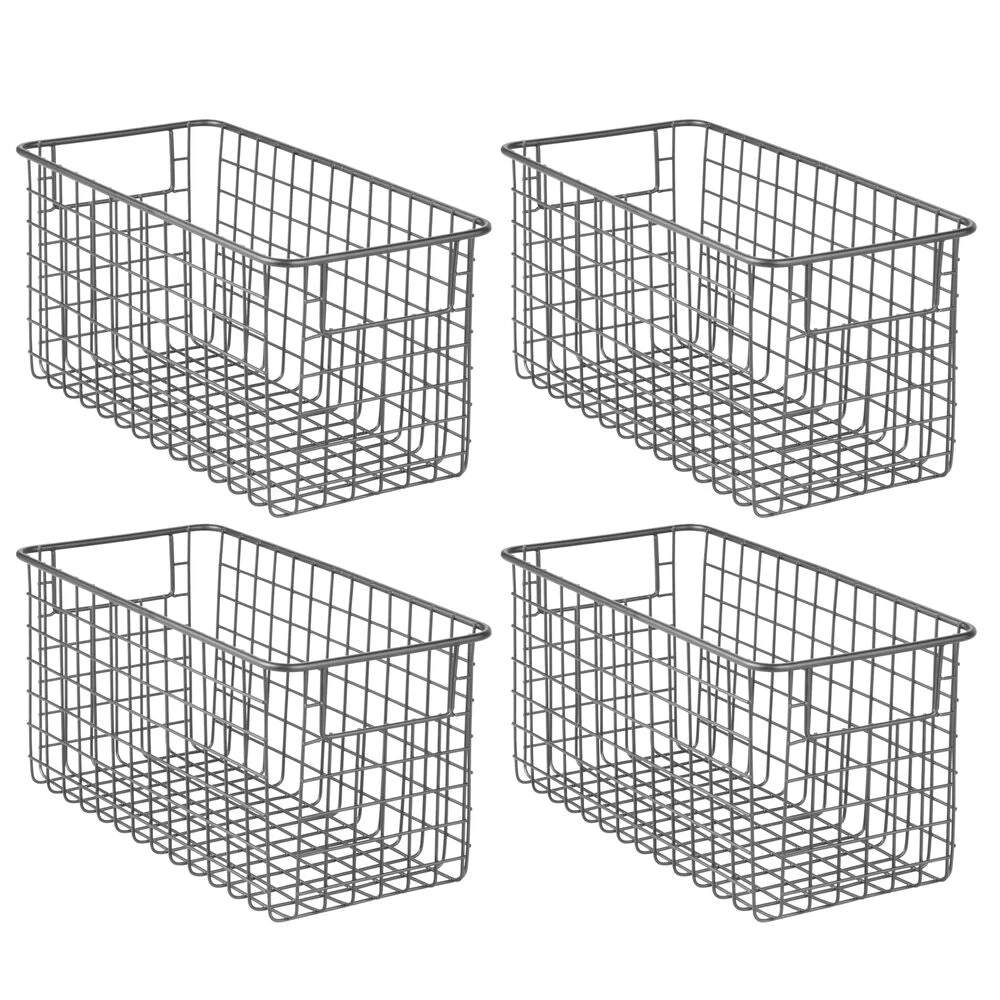 Multi-Purpose Wire Basket with Handles 12 x 6 x 6 Multi-Purpose Wire Basket With Handles 12 X 6 X 6 -mDesign 1000 Square JPG 04404MDK