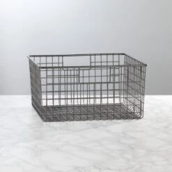 Wire Pantry Basket With Handles 12 X 12 X 6 3 Wire Pantry Basket With Handles 12 X 12 X 6 -mDesign 1000 Square JPG 04408MDK SellShot