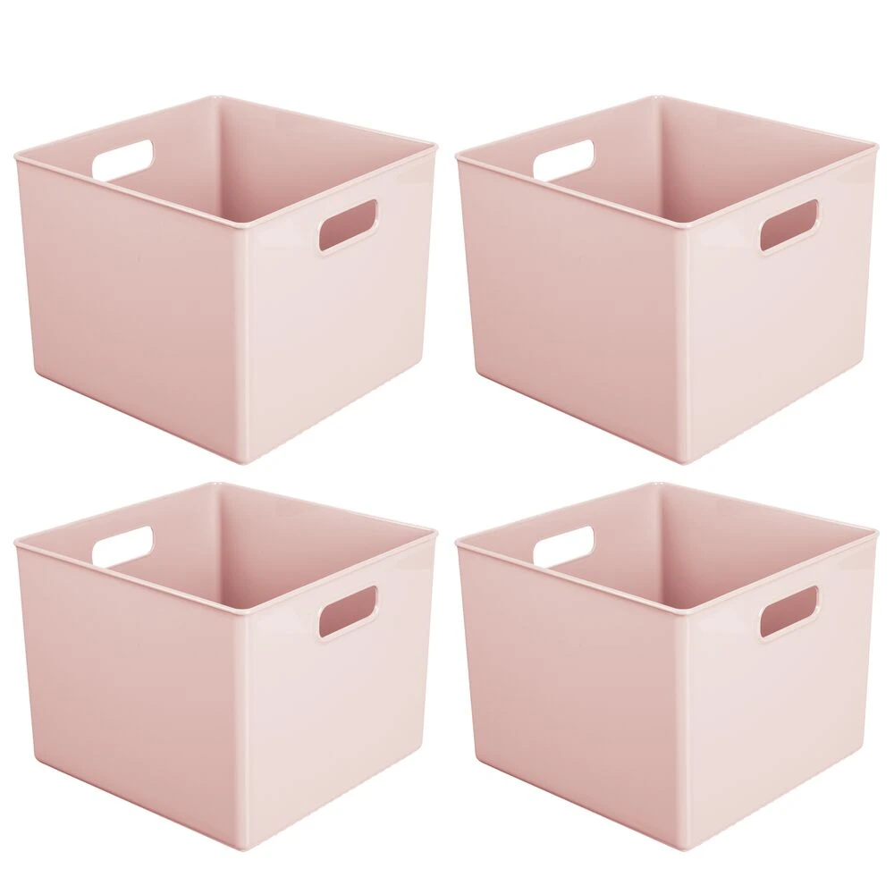 Plastic Cube Storage Bin with Handles 10 x 10 x 8 Plastic Cube Storage Bin With Handles 10 X 10 X 8 -mDesign 1000 Square JPG 04554MDHS.MAIN 3