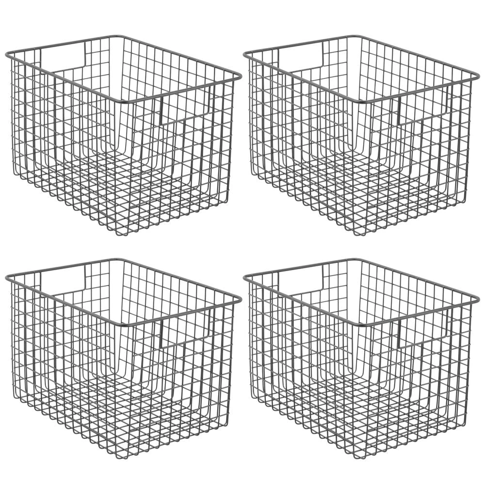 Wire Pantry Basket with Handles 12 x 9 x 8 Wire Pantry Basket With Handles 12 X 9 X 8 -mDesign 1000 Square JPG 05108MDK new