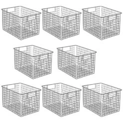 Wire Pantry Basket With Handles 12 X 9 X 8 17 Wire Pantry Basket With Handles 12 X 9 X 8 -mDesign 1000 Square JPG 05109MDK new