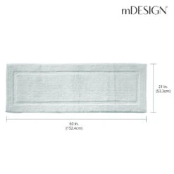 Non-Slip Cotton Bath Runner Mat 2 Non-Slip Cotton Bath Runner Mat -mDesign 1000 Square JPG 06237MDBST Dimensions