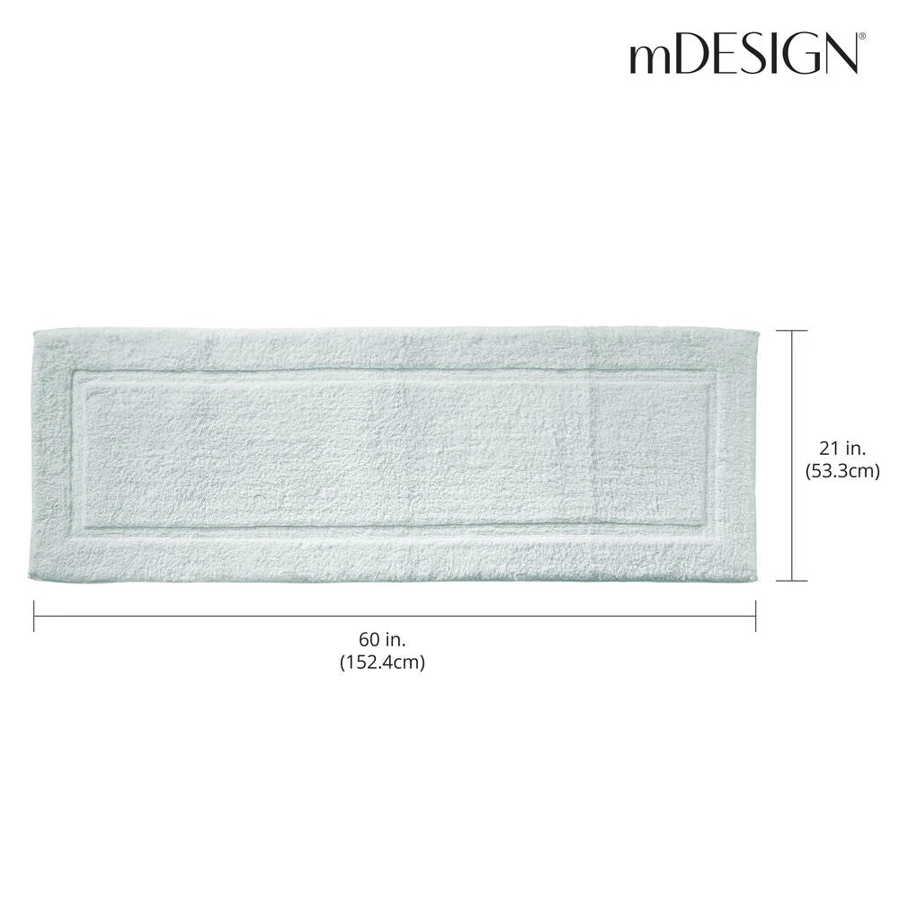Non-Slip Cotton Bath Runner Mat Non-Slip Cotton Bath Runner Mat -mDesign 1000 Square JPG 06237MDBST Dimensions