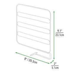 Closet Slide-On White Wire Shelf Divider 2 Closet Slide-On White Wire Shelf Divider -mDesign 1000 Square JPG 06637MDCO Dimensions