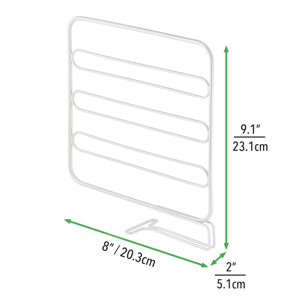 Closet Slide-On White Wire Shelf Divider Closet Slide-On White Wire Shelf Divider -mDesign 1000 Square JPG 06637MDCO Dimensions
