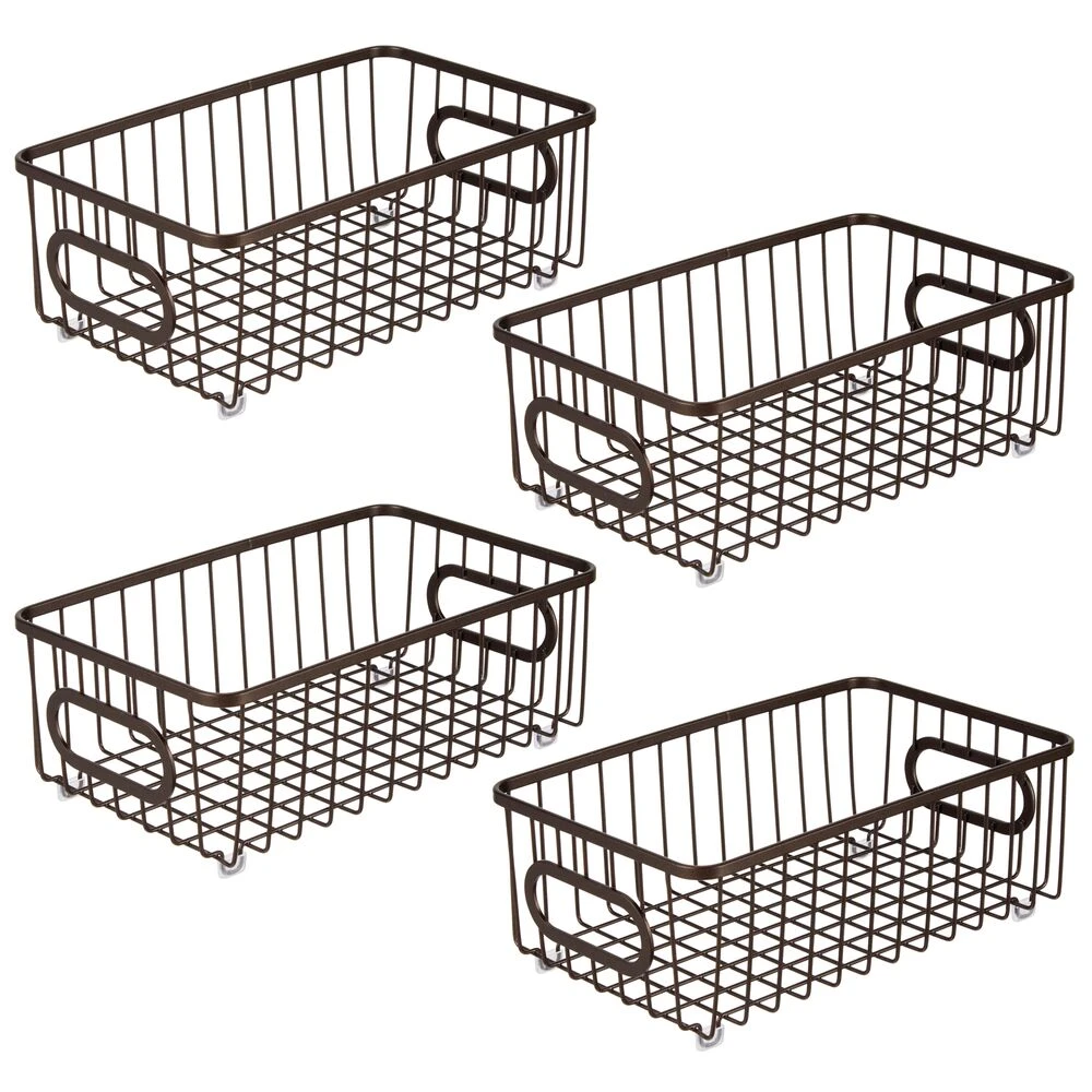 Wire Pantry Basket 10 x 6 x 3.5 Wire Pantry Basket 10 X 6 X 3.5 -mDesign 1000 Square JPG 07080MDBST.MAIN 3