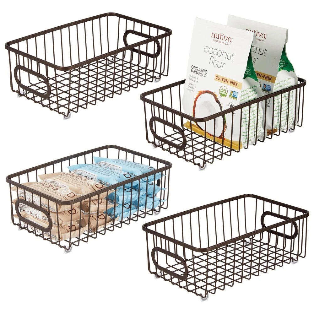 Wire Pantry Basket 10 x 6 x 3.5 Wire Pantry Basket 10 X 6 X 3.5 -mDesign 1000 Square JPG 07149MDK Outline