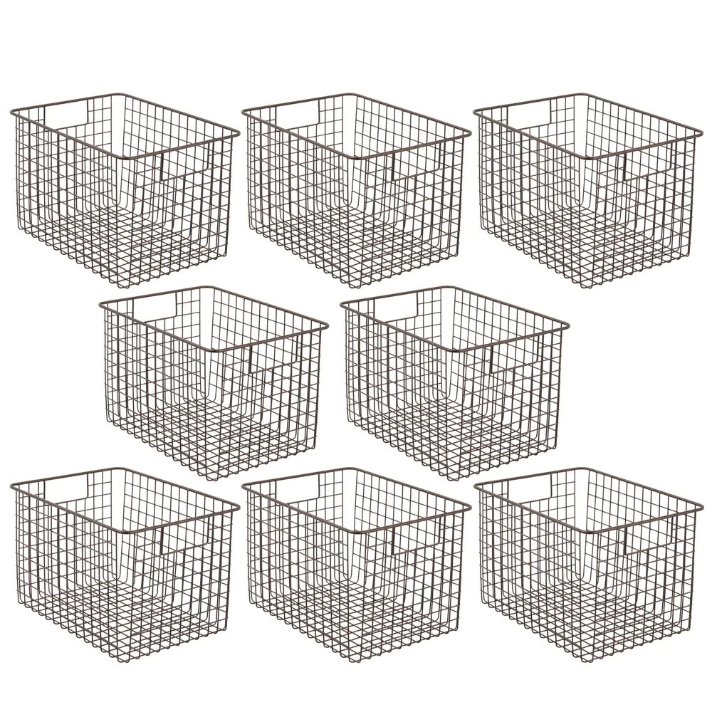 Wire Pantry Basket with Handles 12 x 9 x 8 Wire Pantry Basket With Handles 12 X 9 X 8 -mDesign 1000 Square JPG 07314MDK.MAIN 3