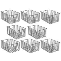 Wire Pantry Basket With Handles 12 X 9 X 6 11 Wire Pantry Basket With Handles 12 X 9 X 6 -mDesign 1000 Square JPG 07315MDK.MAIn 3