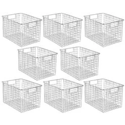 Wire Pantry Basket With Handles 12 X 9 X 8 9 Wire Pantry Basket With Handles 12 X 9 X 8 -mDesign 1000 Square JPG 07340MDK.MAIN 3