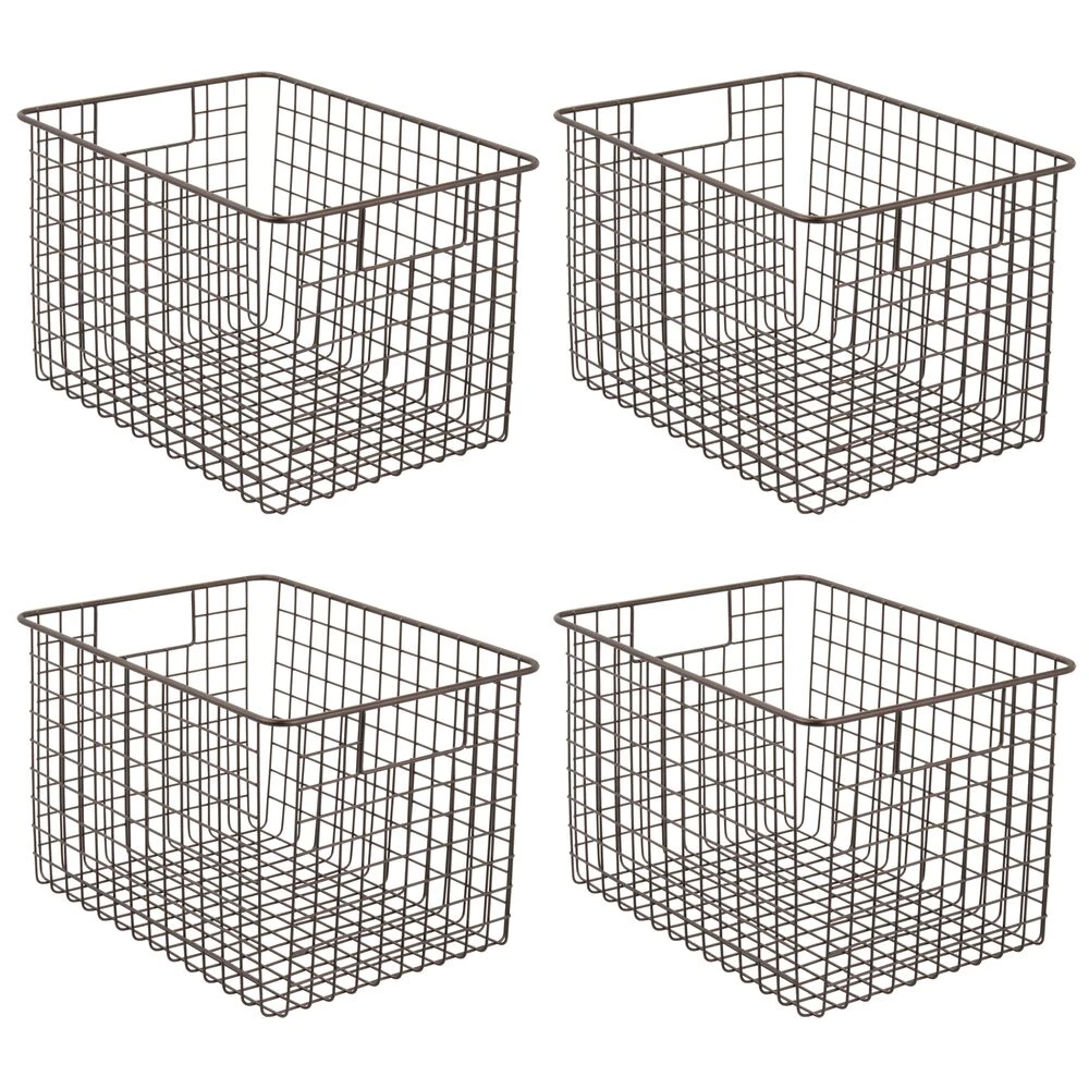 Wire Pantry Basket with Handles 12 x 9 x 8 Wire Pantry Basket With Handles 12 X 9 X 8 -mDesign 1000 Square JPG 07527MDCO.MAIN 3