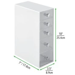 5-Drawer Stackable Organizer 6 5-Drawer Stackable Organizer -mDesign 1000 Square JPG 07682MDC Dimensions