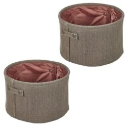 Round Cotton Bin With Handles 12 X 12 X 8 7 Round Cotton Bin With Handles 12 X 12 X 8 -mDesign 1000 Square JPG 08080MDBST.MAIN 3