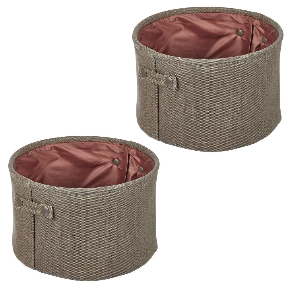 Round Cotton Bin with Handles 12 x 12 x 8 Round Cotton Bin With Handles 12 X 12 X 8 -mDesign 1000 Square JPG 08080MDBST.MAIN 3