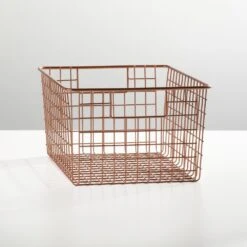 Wire Pantry Basket With Handles 12 X 9 X 6 4 Wire Pantry Basket With Handles 12 X 9 X 6 -mDesign 1000 Square JPG 08226MDK SellShot
